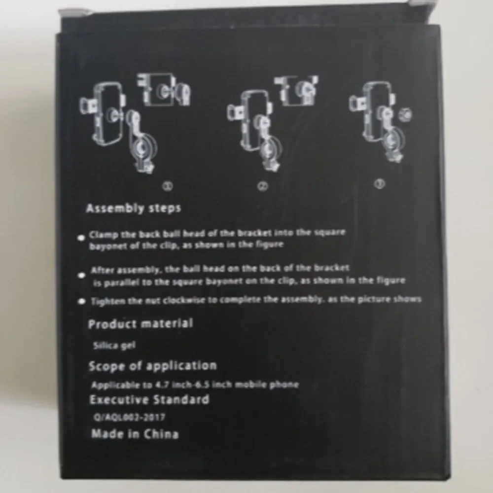 NIB Universal Motorcycle Mobile Phone Mounting Bracket Handlebar Holder Black